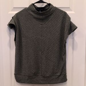 Democracy Charcoal Ribbed Knit Top